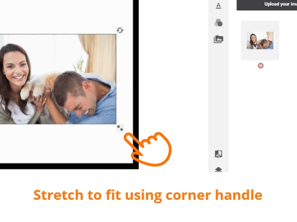 Stretch image to fit using corner handles
